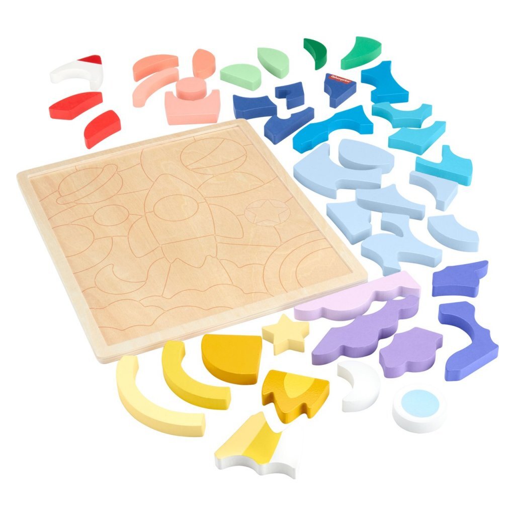 Fisher Price Houten Vormen Puzzel 42 Stukjes