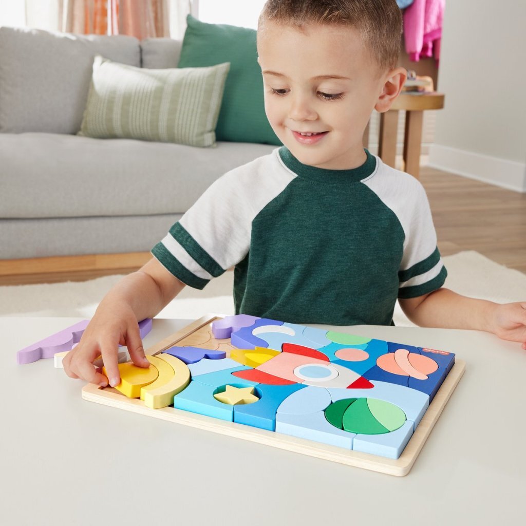 Fisher Price Houten Vormen Puzzel 42 Stukjes