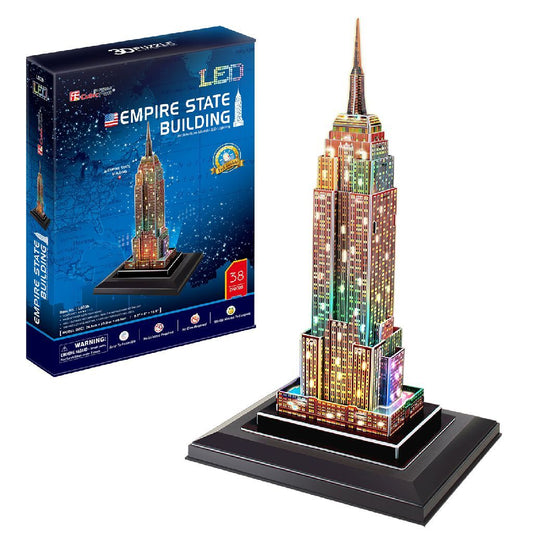 Cubic Fun 3D Puzzel Empire State Building + Led Verlichting 58 Stukjes