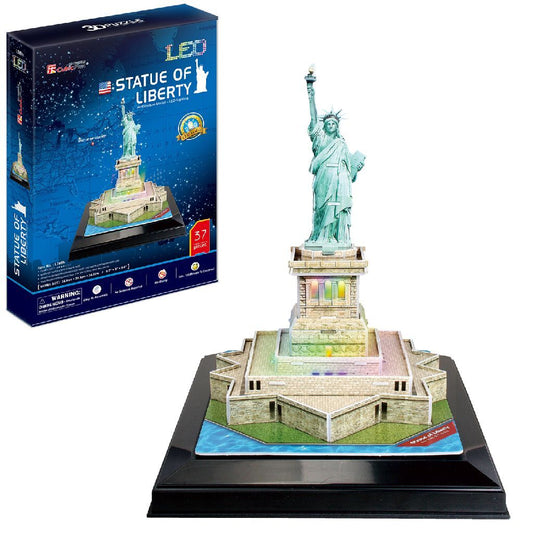 Cubic Fun 3D Puzzel Statue Of Liberty + Led Verlichting 37 Stukjes