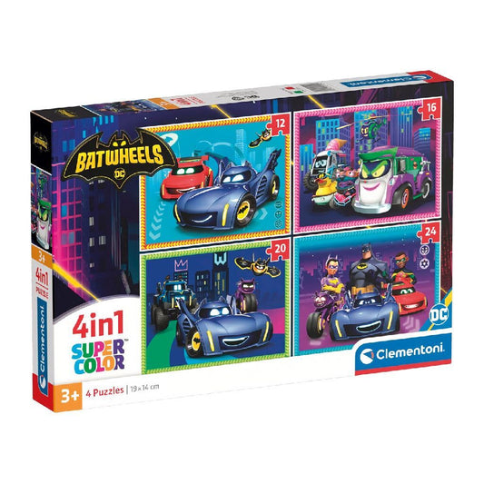 Clementoni 4In1 Puzzel Dc Batwheels 12-24 Stukjes