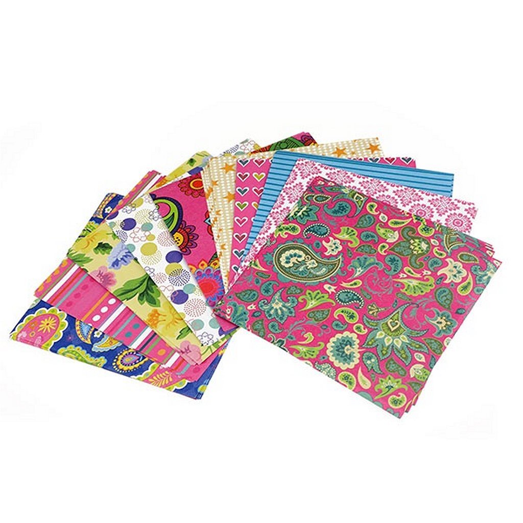 Toi-Toys Knutselpapierset 100 Bedrukte Vellen 20X20Cm